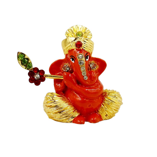 Gold Plated Bansuri Ganesha