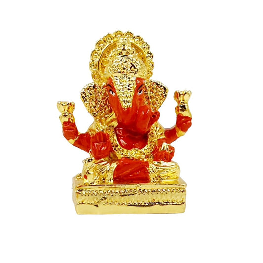 Gold Plated Dagdusheth Ganesha Idol