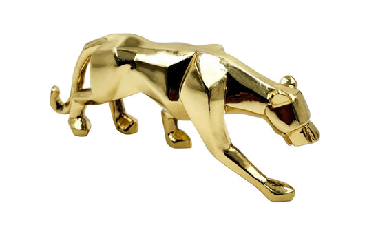 24 Kart Gold Plated Panther Statue, Panther Statuettes Home Decor,Showpiece Animal Figurines