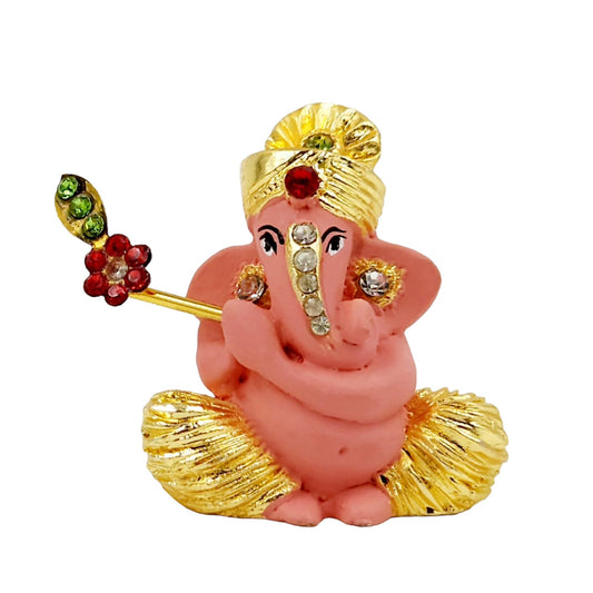 Gold Plated Bansuri Ganesha