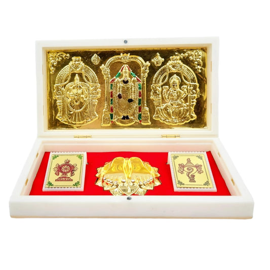 Tirupati Balaji and Padmavathi Lakshmi With Charan Paduka