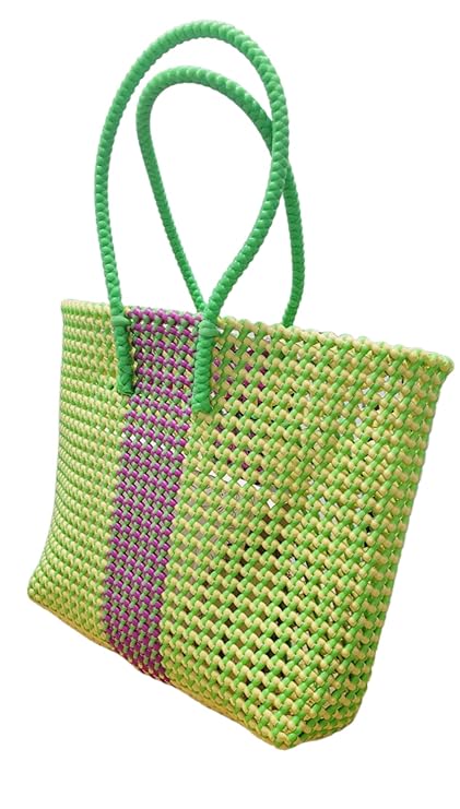 Handmade Multipurpose Tote Bag (Koodai)(Green Purple)