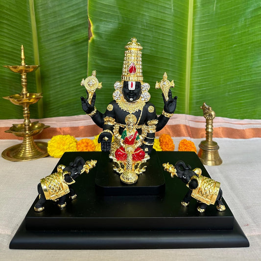 Gold Plated Gajalakshmi Venkateswara Swamy Idol, Tirupati Balaji Idol